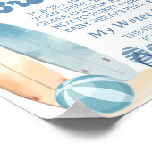 ビーチベビーシャワー私の水が壊れたゲーム ポスター (角)