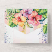 ビーチベビーシャワー オールインワン招待状 (裏面)