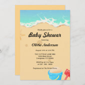ビーチベビーシャワー 招待状 (正面/裏面)