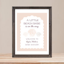 ビーチベビーシーシェルガールベビーシャワーウェルカム