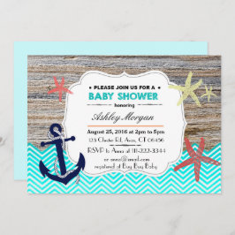 ビーチベビ航海のーシャワー招待状 招待状