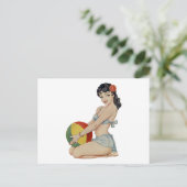 ビーチベル – ヴィンテージピンアップガール ポストカード (スタンド正面)