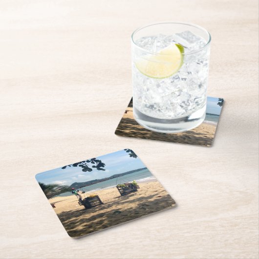 ビーチベンダー…ラマイビーチコサムイアイランド スクエアペーパーコースター (インサイチュ)
