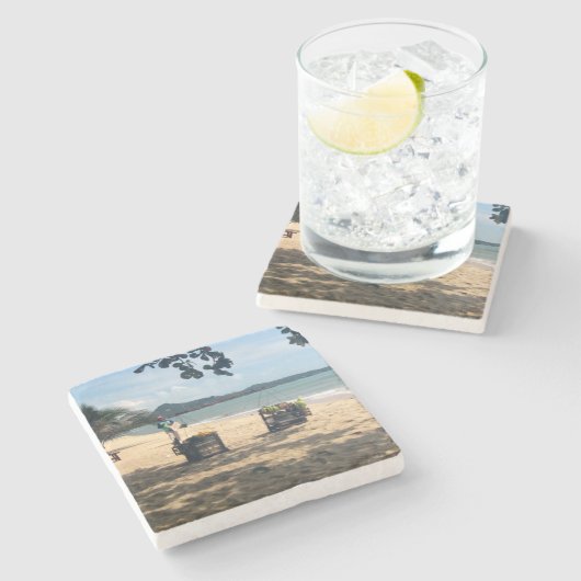 ビーチベンダー…ラマイビーチコサムイアイランド ストーンコースター (横)