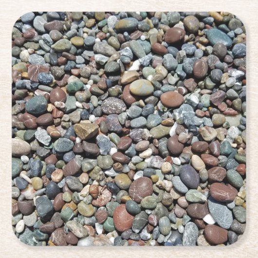 ビーチペブルコースター スクエアペーパーコースター (正面)