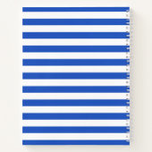 ビーチペリカンブルーホワイトストライプズ太陽に浸る ノートブック (裏面)