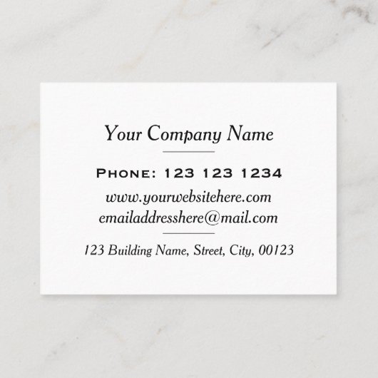 ビーチホリデカラフルーシーントラベルエージェント 名刺 (裏面)