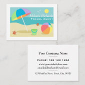 ビーチホリデカラフルーシーントラベルエージェント 名刺 (正面/裏面)