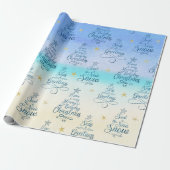 ビーチホリデーことわざコースタルクリスマスパターン ラッピングペーパー (アンロールド)