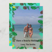 ビーチホリデーを! |トロピカルクリスマスカード シーズンカード (正面/裏面)