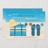 ビーチホリデーバチェロレッテ招待状 招待状 (正面/裏面)