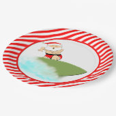 ビーチホリデーパーティー ペーパープレート (アングル)