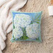 ビーチホワイトアジサイフローラパインターリードリフトウッド クッション (ブランケット)