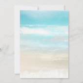 ビーチホワイトスターフィッシュサマーウェディングテーブルナンバー 招待状 (裏面)