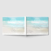 ビーチホワイトヒトスターフィッシュエレガントなウェディングトロピカル ゲストブック (全面)