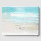 ビーチホワイトヒトスターフィッシュエレガントなウェディングトロピカル ゲストブック (裏面)