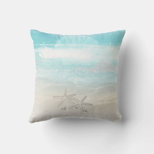 ビーチホワイトヒトデエレガントサマーシック熱帯 クッション (裏面)