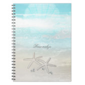 ビーチホワイトヒトデエレガントサマーシック熱帯 ノートブック (正面)