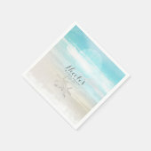 ビーチホワイトヒトデエレガントンサマー披露宴 スタンダードカクテルナプキン (角)