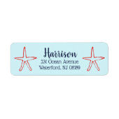 ビーチホームスターフィッシュ住所 シールテンプレート ラベル (正面)