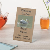 ビーチホームレンタルウェルカムペリカンバケーションゲスト 台座サイン (インサイチュ)