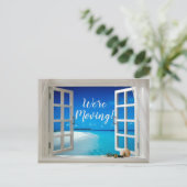 ビーチホーム海シールのアドレスの変更 案内ポストカード (スタンド正面)