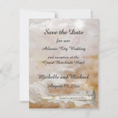 ビーチボトル日付の結婚発表の保存 招待状 (正面)