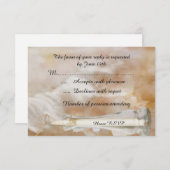 ビーチボトル結婚RSVP応答カード 出欠カード (正面/裏面)