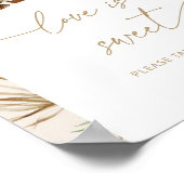 ビーチボヘミアンパンパスグラスラブは甘いポスター ポスター (角)