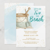 ビーチボーイズの2歳の誕生日 招待状 (正面/裏面)