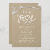 ビーチボーイベビーシャワートロピカルヒトデ 招待状 (正面/裏面)