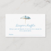 ビーチボーイ赤ちゃんシャワーおむつゲームチケット エンクロージャーカード (正面)