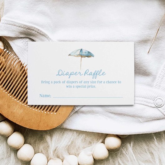 ビーチボーイ赤ちゃんシャワーおむつゲームチケット エンクロージャーカード