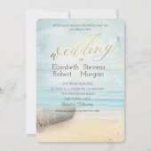 ビーチボートライトハウス結婚式招待状 招待状 (正面)