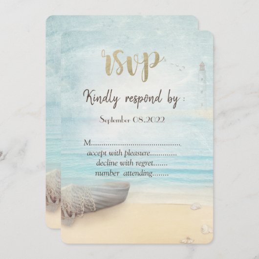 ビーチボートライトハウスRSV 招待状 (正面/裏面)