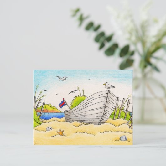 ビーチボート – はがき (スタンド正面)