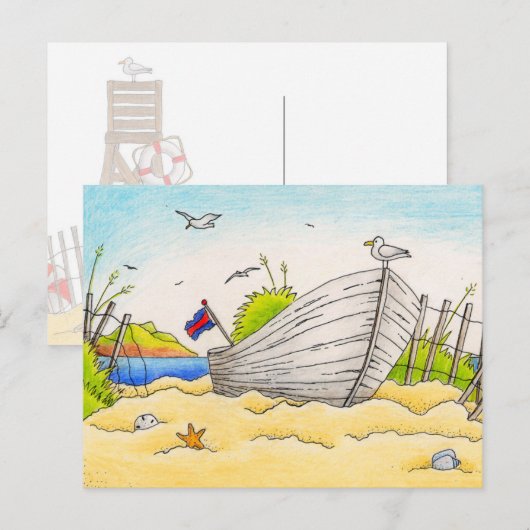 ビーチボート – はがき (正面/裏面)