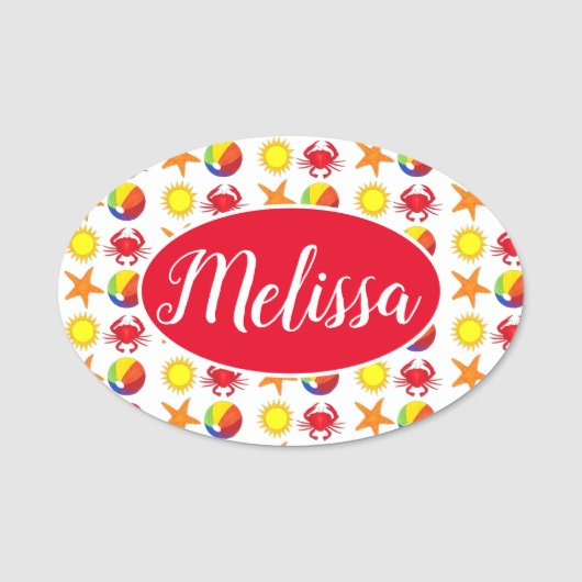 ビーチボードウォークサンガニビーチボールスターフィッシュ 名札 (正面)