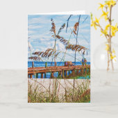 ビーチボードウォーク カード (黄色い花)