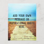 ビーチボードウォーク – 独自のメッセージまたは引用文 ポストカード (正面)