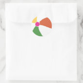 ビーチボールのステッカー ラウンドシール (バッグ)