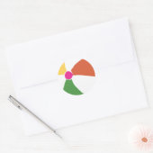 ビーチボールのステッカー ラウンドシール (封筒)