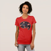 ビーチボールの惑星を持つ渦状銀河のかたつむり Tシャツ (正面フル)