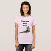 ビーチボールを持つアザラシのニールTシャツ Tシャツ (正面フル)
