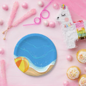 ビーチボールアットザビーチ ペーパープレート (パーティー)