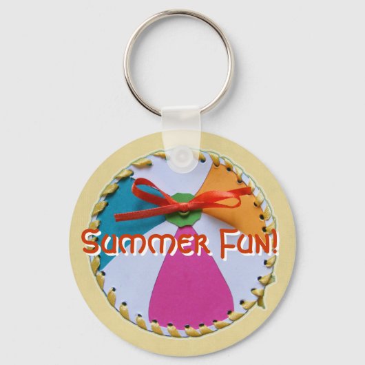 ビーチボールキーチェーン キーホルダー (正面)