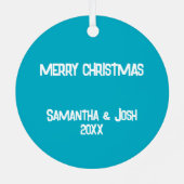 ビーチボールバケーションパーソナライズされた メタルオーナメント (裏面)