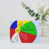 ビーチボールパーティの招待状ポストカード インビテーションポストカード (スタンド正面)