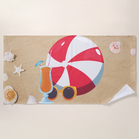 ビーチボールビーチタオル ビーチタオル (正面)