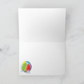 ビーチボールプールまたはビーチありがとうノートカード サンキューカード (内部)